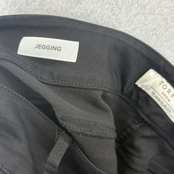 Torrid Denim Jeggings Black Women's Size 18R Three Buttons Skinny Rock Punk Goth - Picture 6 of 7